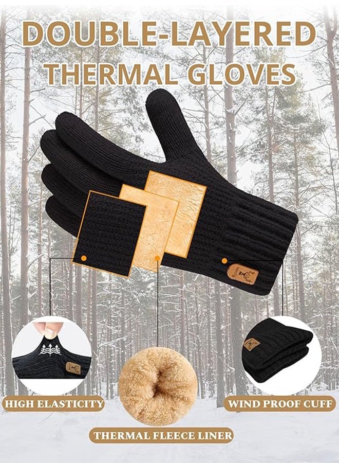 Winter Thermal Gloves Upgraded Touch Screen Warm Fleece Lining for Cold Weather for Men Women - Image 2